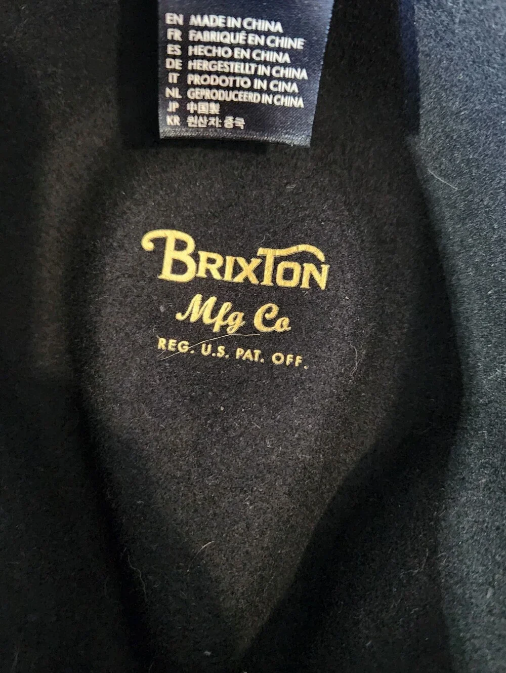 Brixton Black 100% Wool Felt Wide Brim Fedora Hat XS 54cm